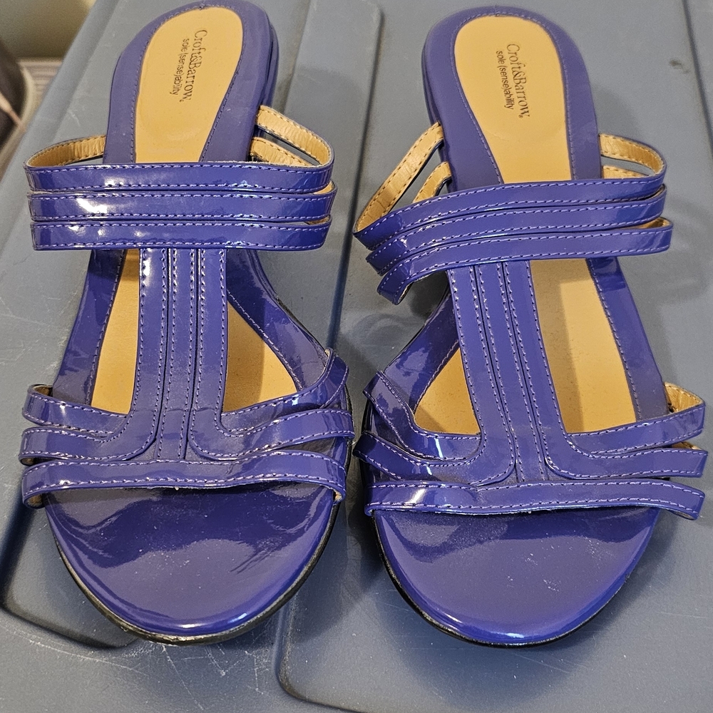 croft & barrow Purple Patent Slide Mules